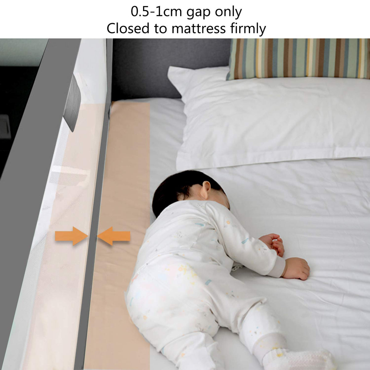 Toddler Bed Rail Guard with Double Lock K7511