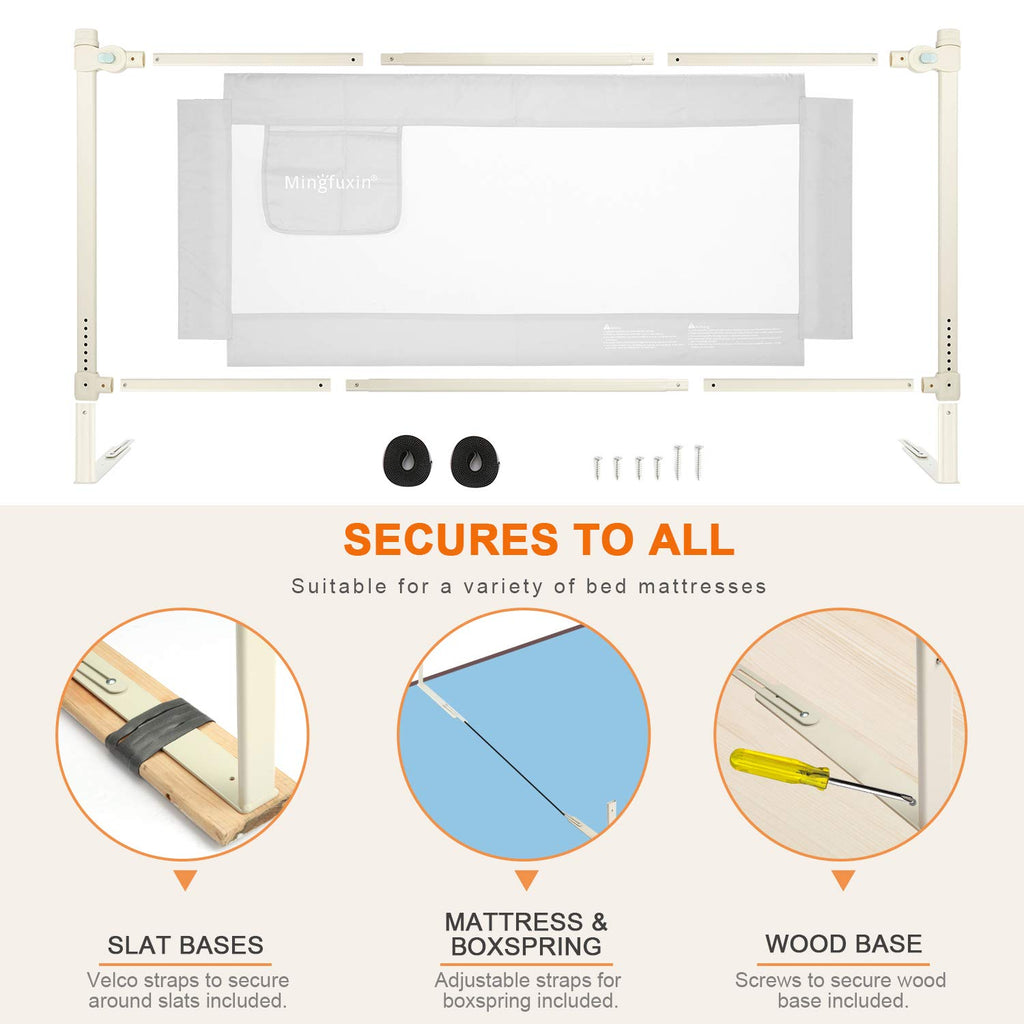 Toddler Bed Rail Guard with Double Lock K7511