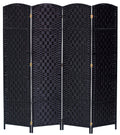 4 Panel Room Divider Privacy Screen Diamond Weave Fiber M120