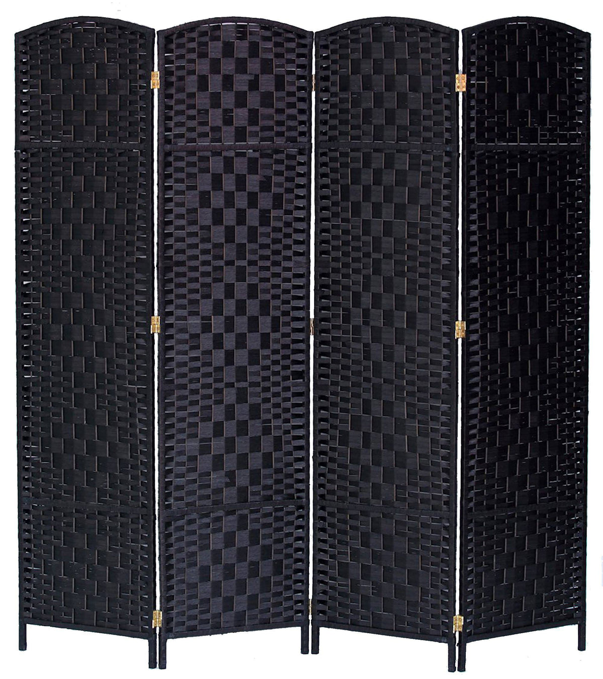 4 Panel Room Divider Privacy Screen Diamond Weave Fiber M120