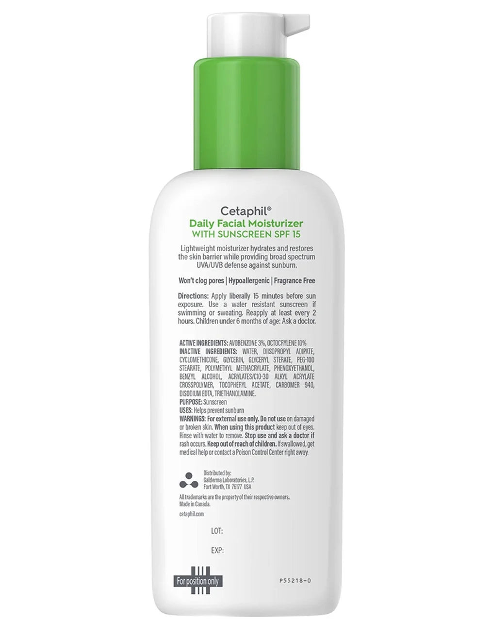 Fragrance Free SPF15 Facial Moisturizer 4oz 2-Pack L8731
