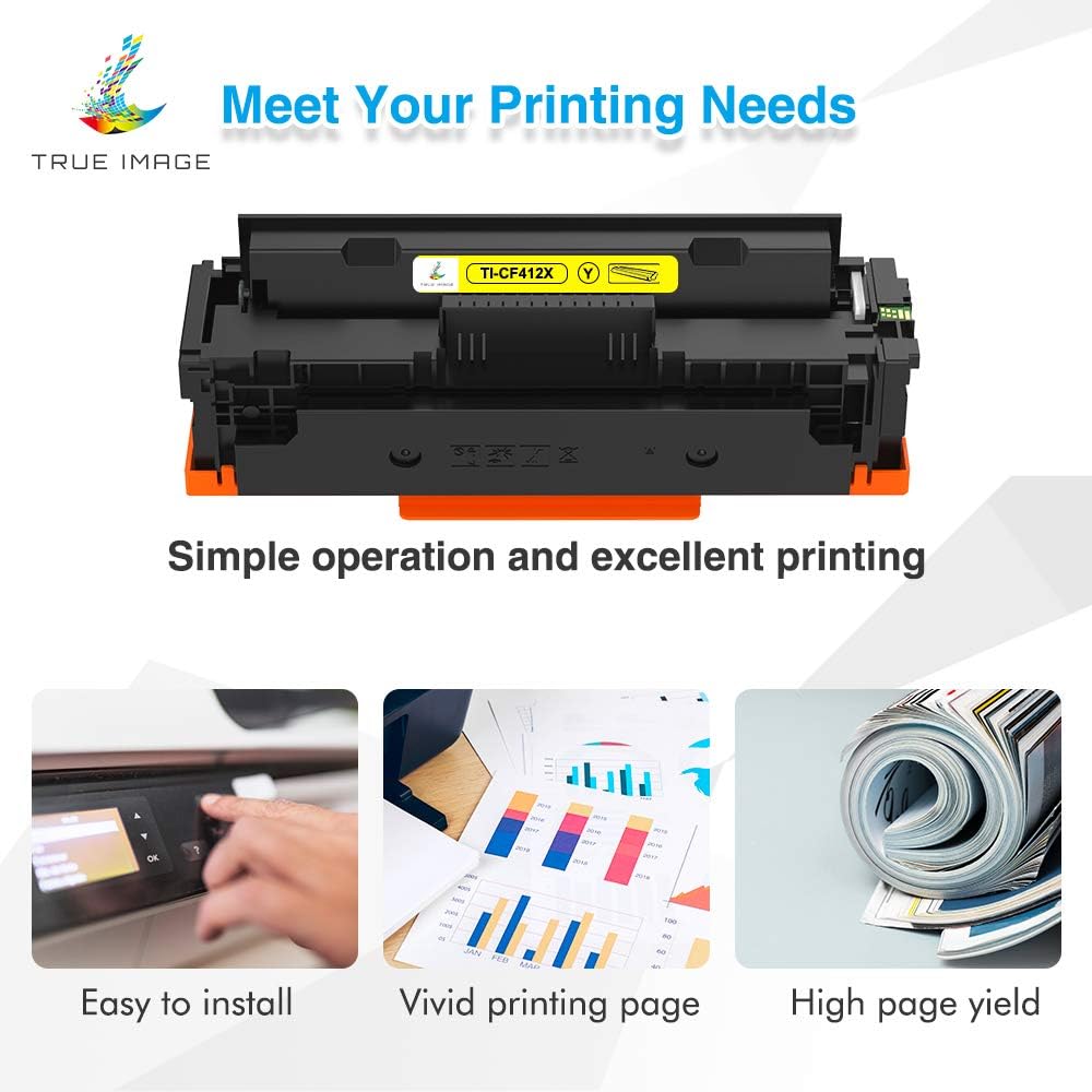 4 Pack Compatible Toner Cartridge for HP 410X CF410X CF411X CF412X CF413X O2857