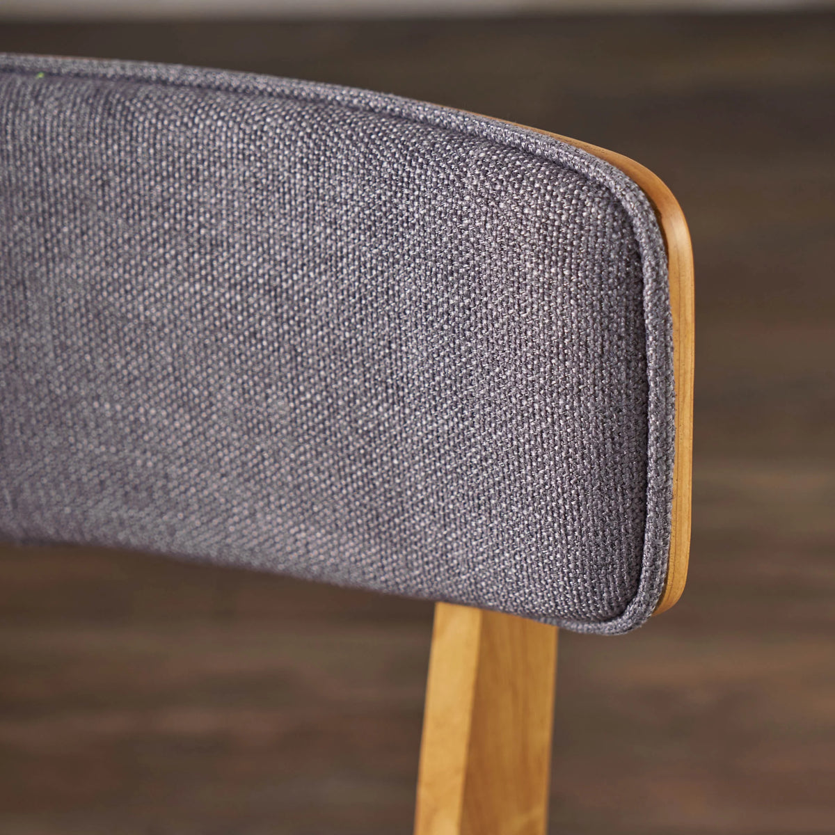 Dark Grey Fabric Dining Chairs Set of 2 A4692