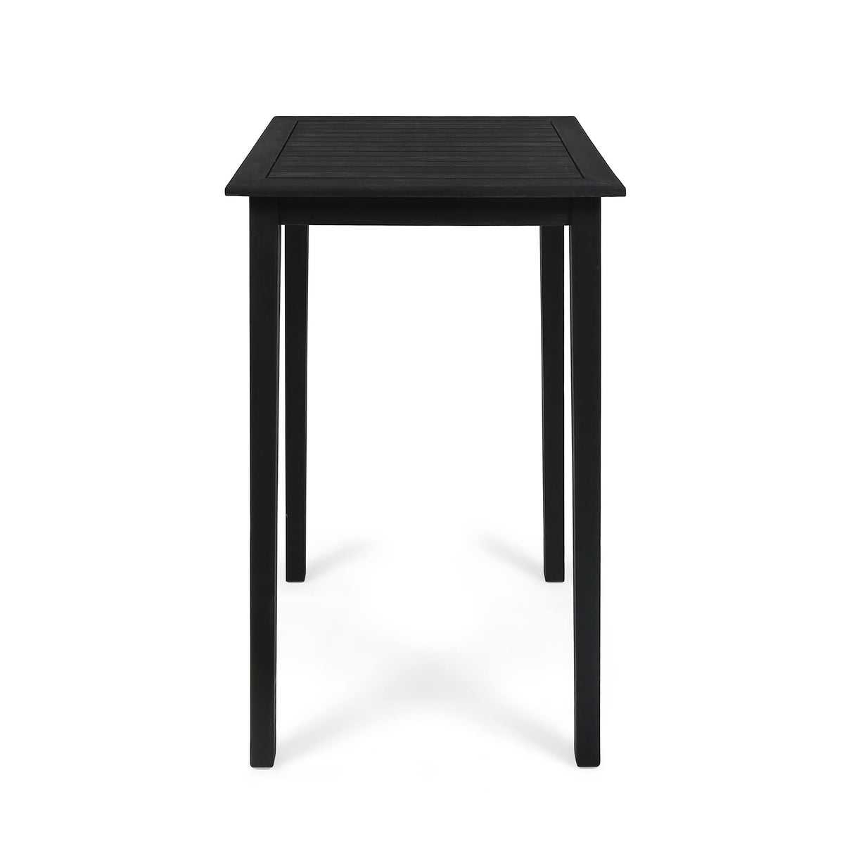 Acacia Wood Square Bar Table Dark Gray M478