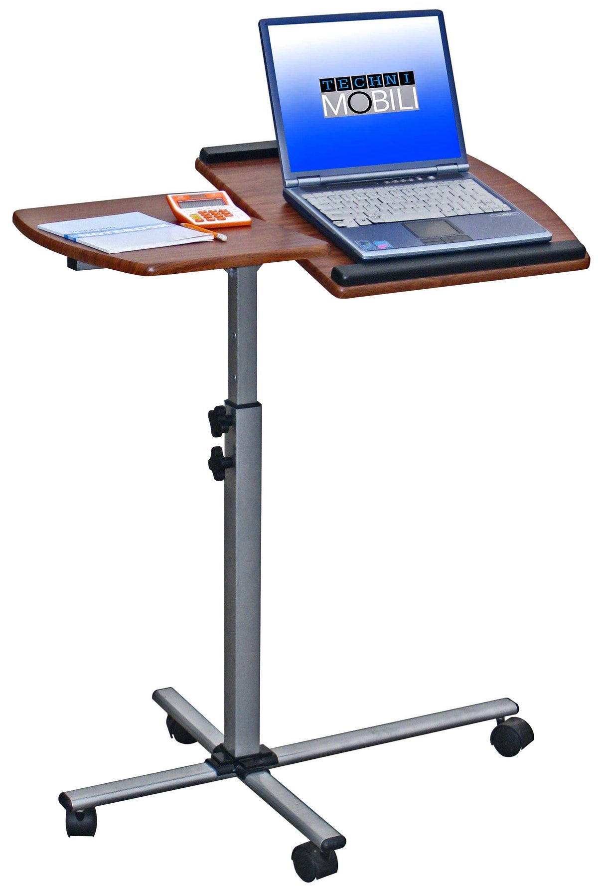 Adjustable Laptop Cart Mahogany O2874