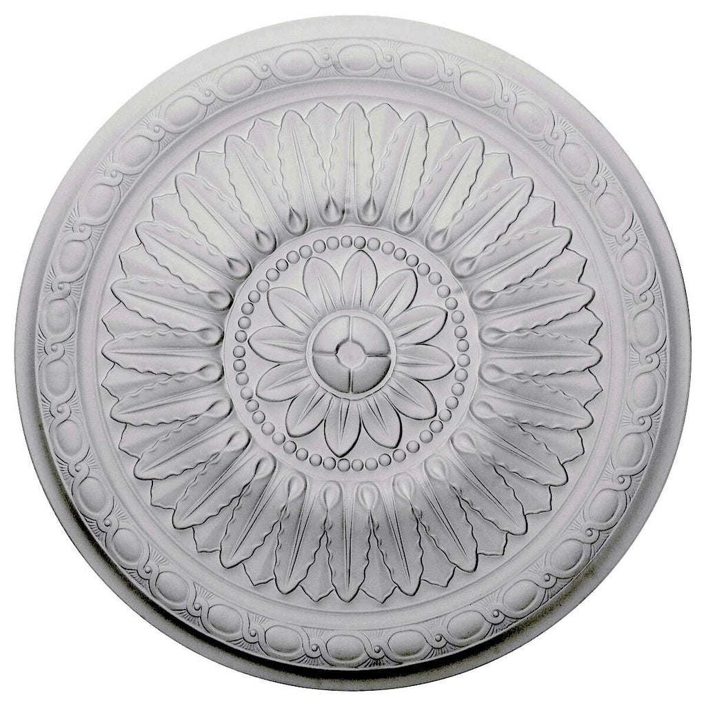 24 inch x 1 5/8 inch Hand-Painted Steel Gray Ceiling Medallion Z57248