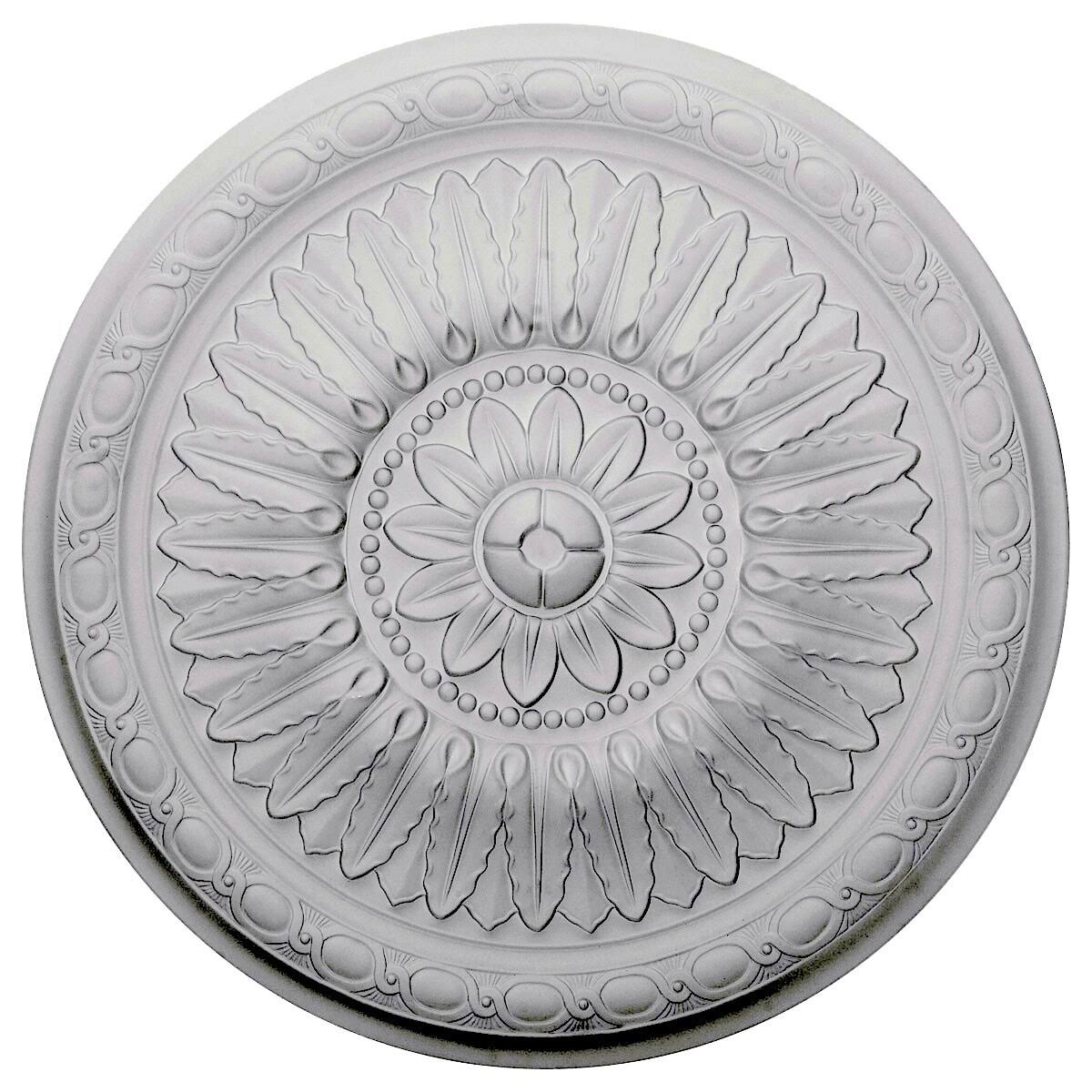24 inch x 1 5/8 inch Hand-Painted Steel Gray Ceiling Medallion Z57248