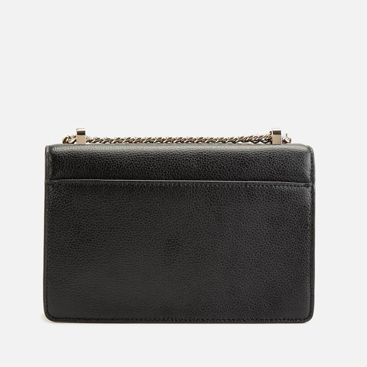 Leather Flap Shoulder Bag Black/Gold D446634