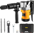 0.67" 9.5 Amp Corded Concrete Breaker, 1050W Jack Hammer with Flat and Point Chisel Bits & Case, Pack of 2 I1915