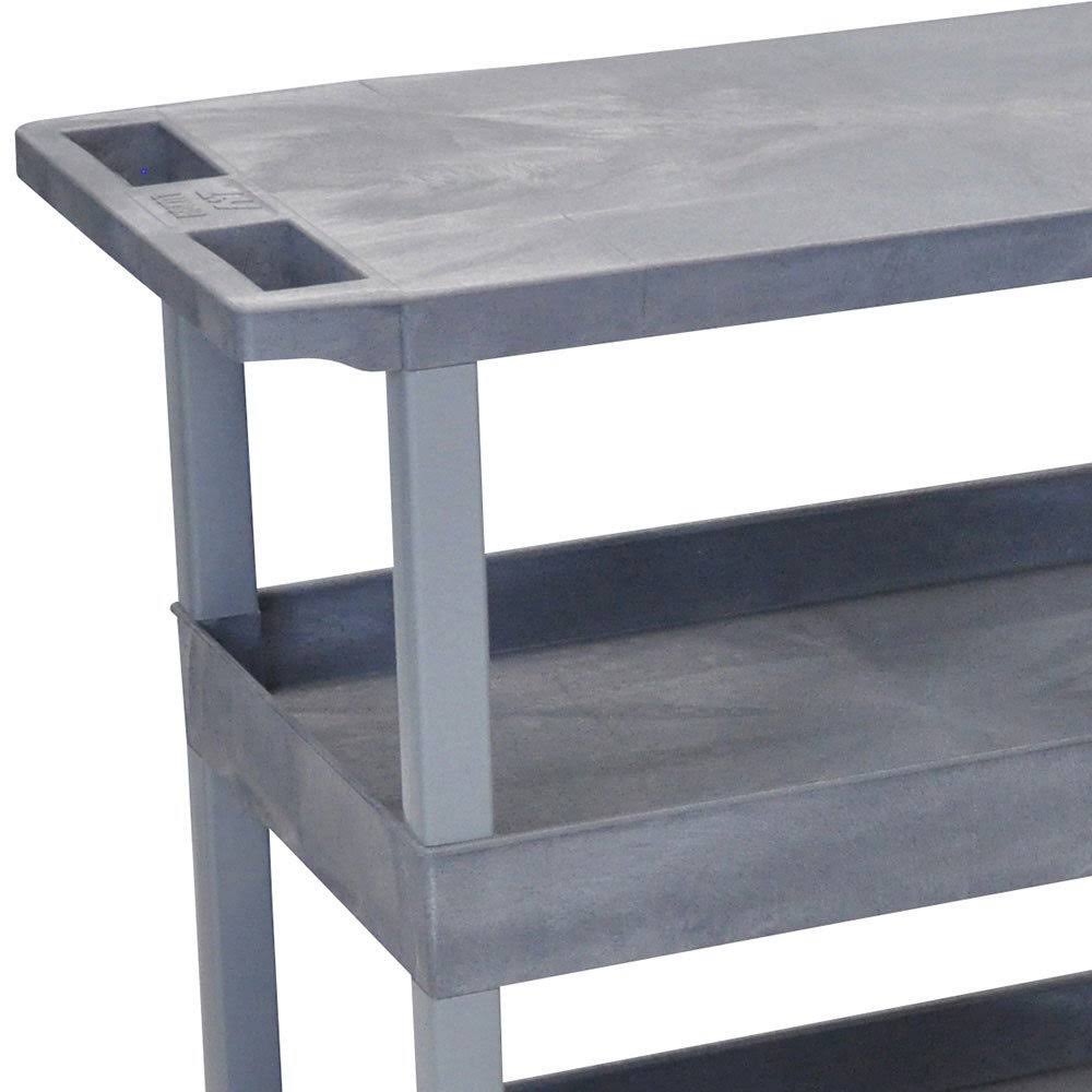 Gray 18x32 Cart with 2 Tub/1 Flat Shelves Y891876