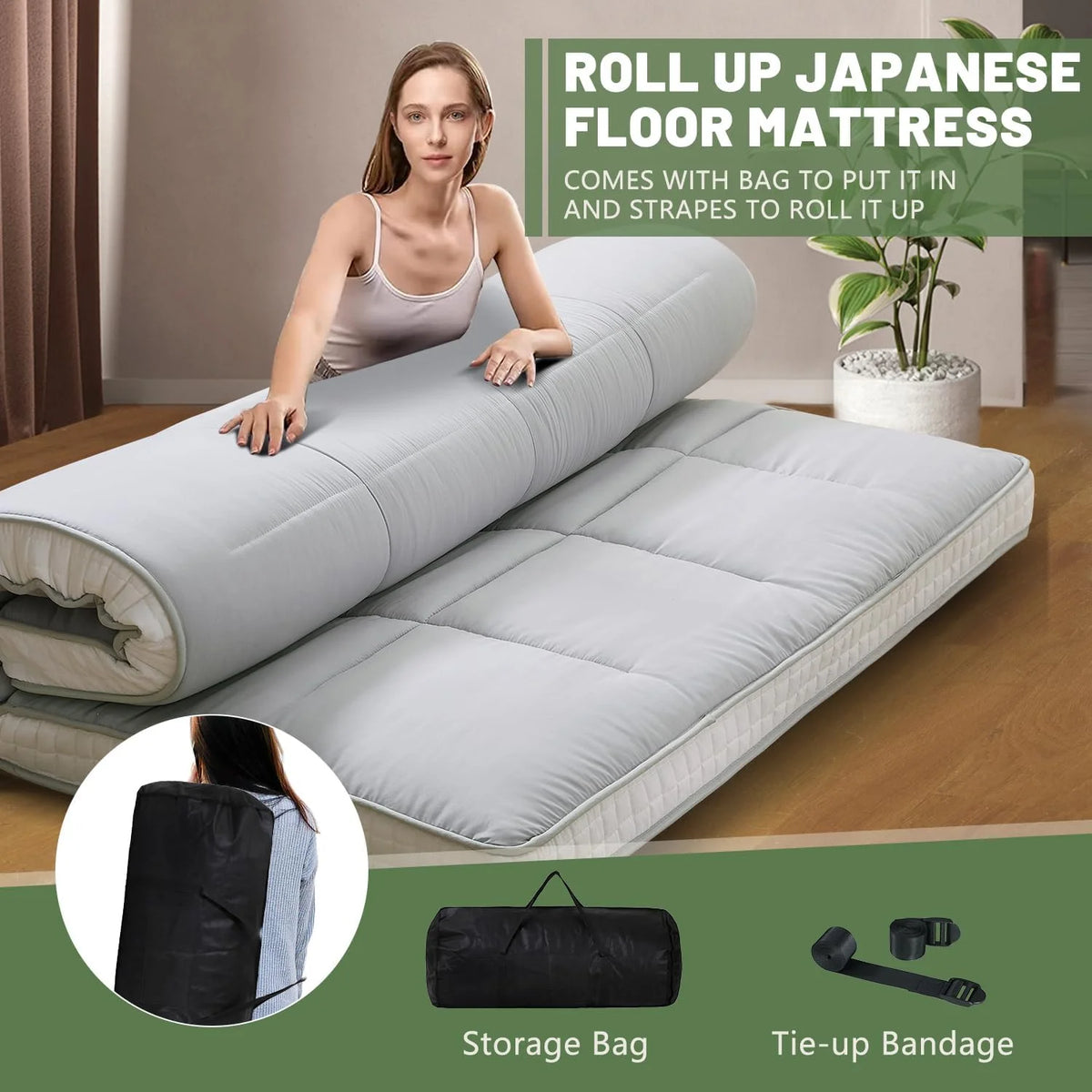 Extra Thick Padded Japanese Floor Mattress S722