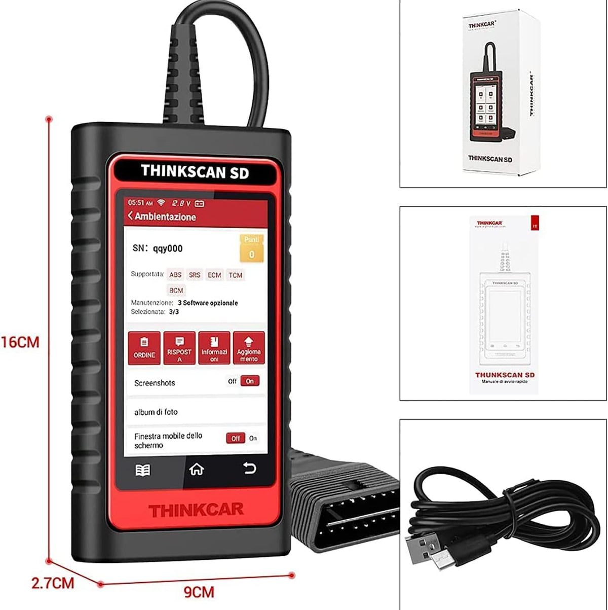 OBD2 Scanner with 28 Reset Car Diagnostic Tool I429025