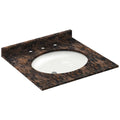 Baltic Brown Granite Vanity Top 25 in x 22 in with Backsplash 8 in Spread J433983