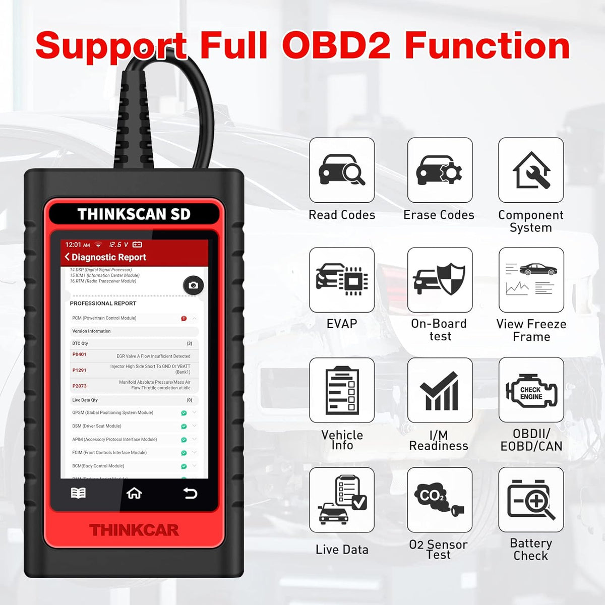 OBD2 Scanner with 28 Reset Car Diagnostic Tool I429025