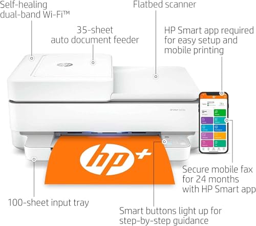 White All-in-One Wireless Color Inkjet Printer, Print Copy Scan O72802