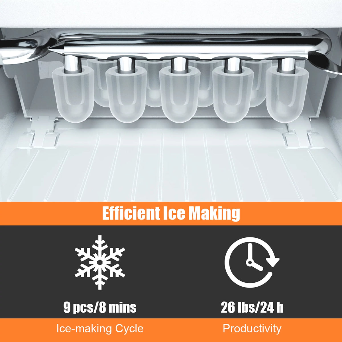 Portable Countertop Ice Maker with Scoop K709