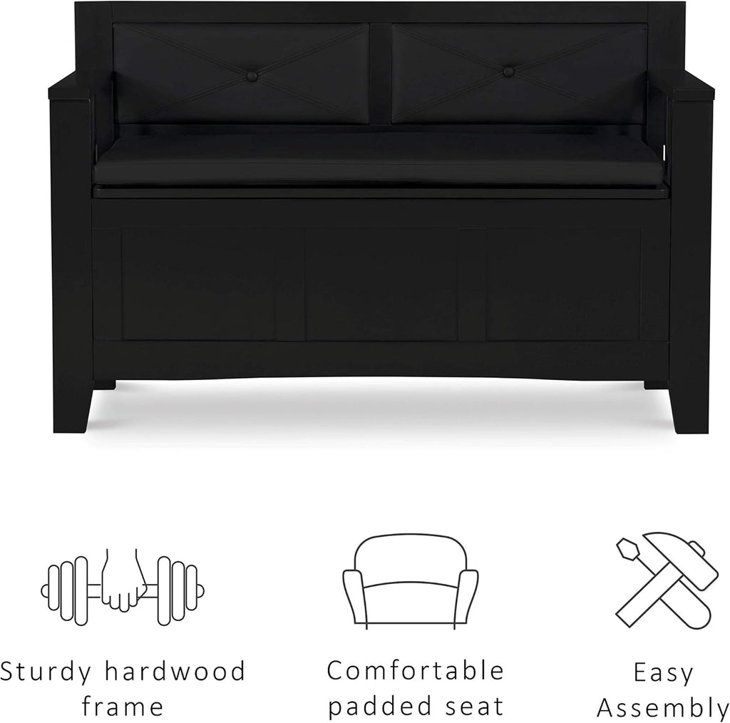 Black Padded Bench X50616