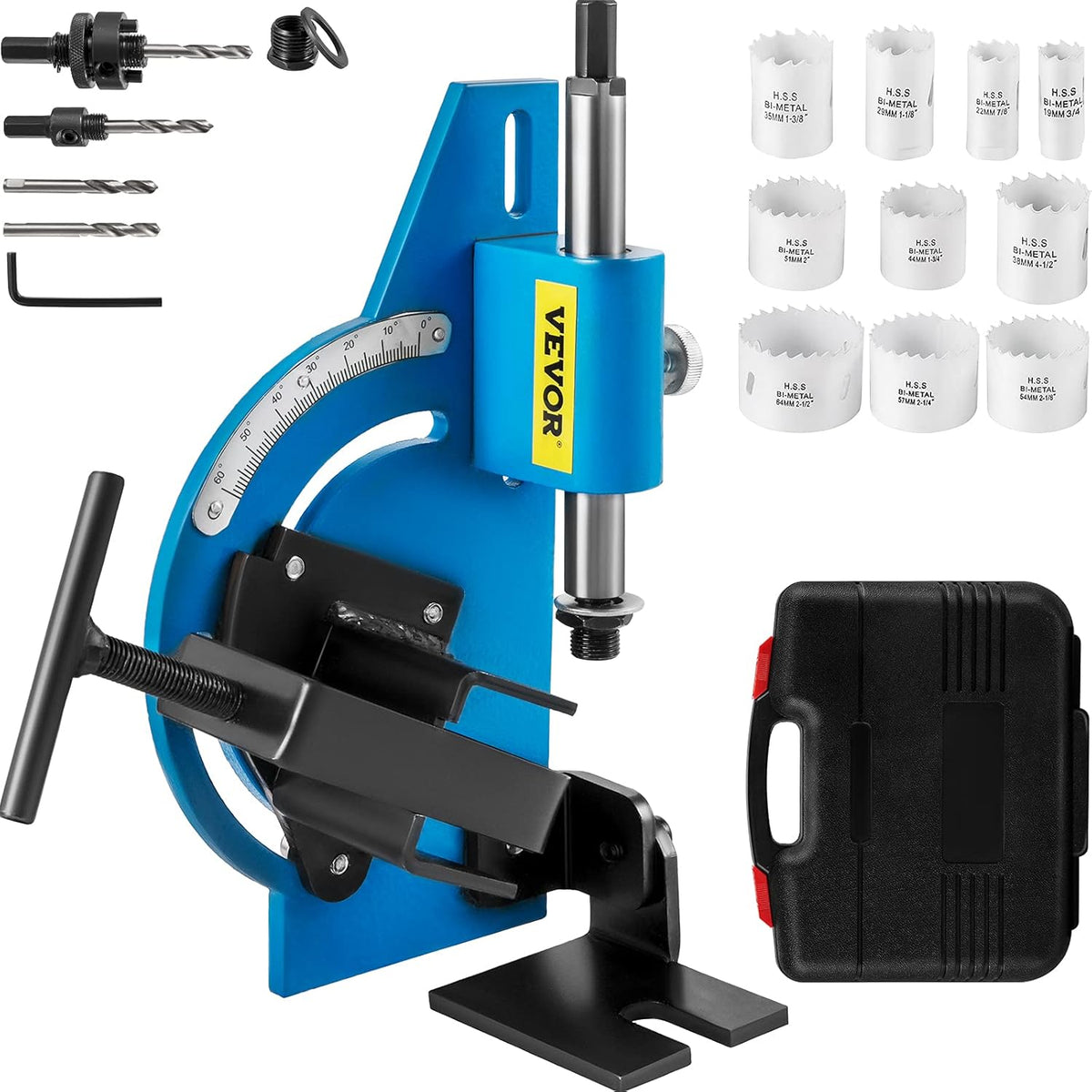 60 Degree Pipe Tubing Notcher with 13 Pc Hole Saw and Case C676