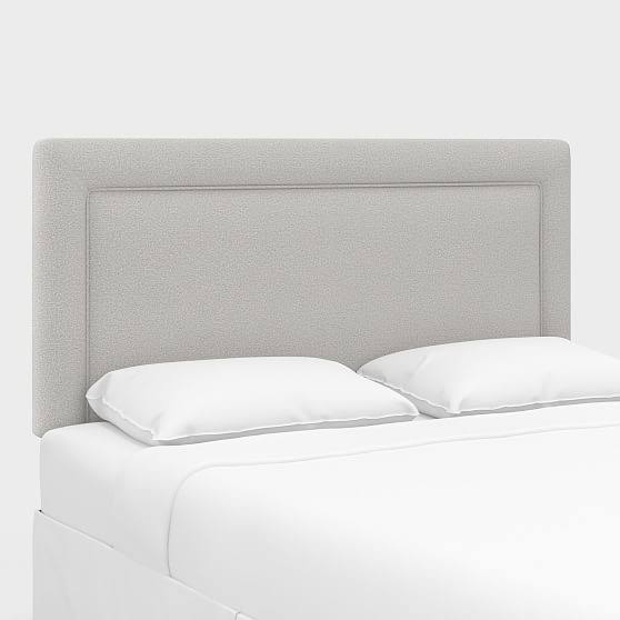 California King Chenille Tweed Upholstered Headboard A502077