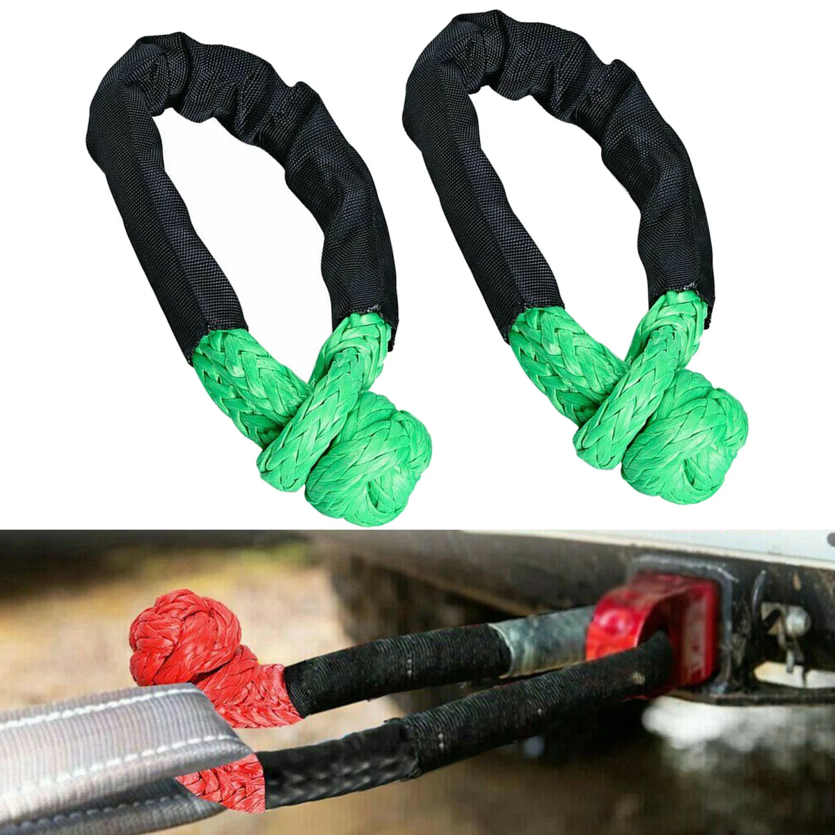 Soft Shackle 1/2" 38000lbs Breaking Strength 4X4 Truck Climbing Boating G247