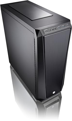 Black Full Tower PC Case with Tempered Glass I6493