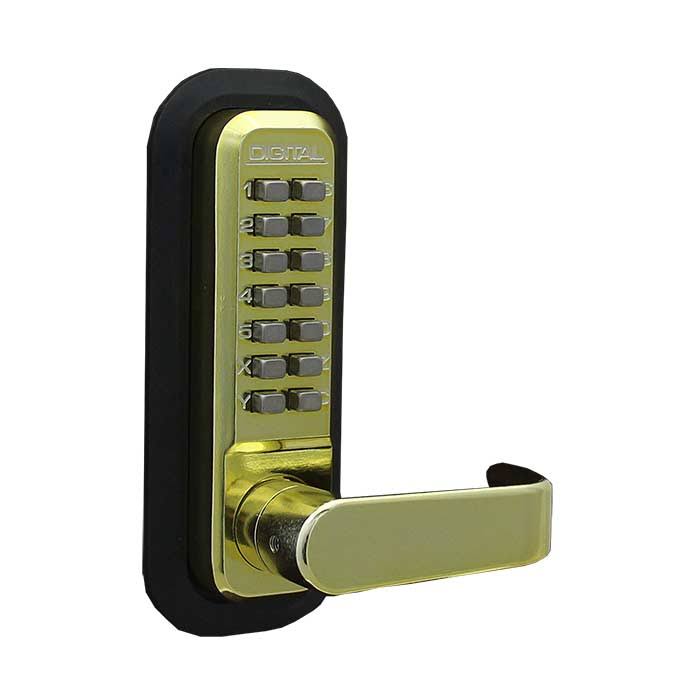 Passage Door Lever with Double Combination Mechanical Keyless Lock U10475