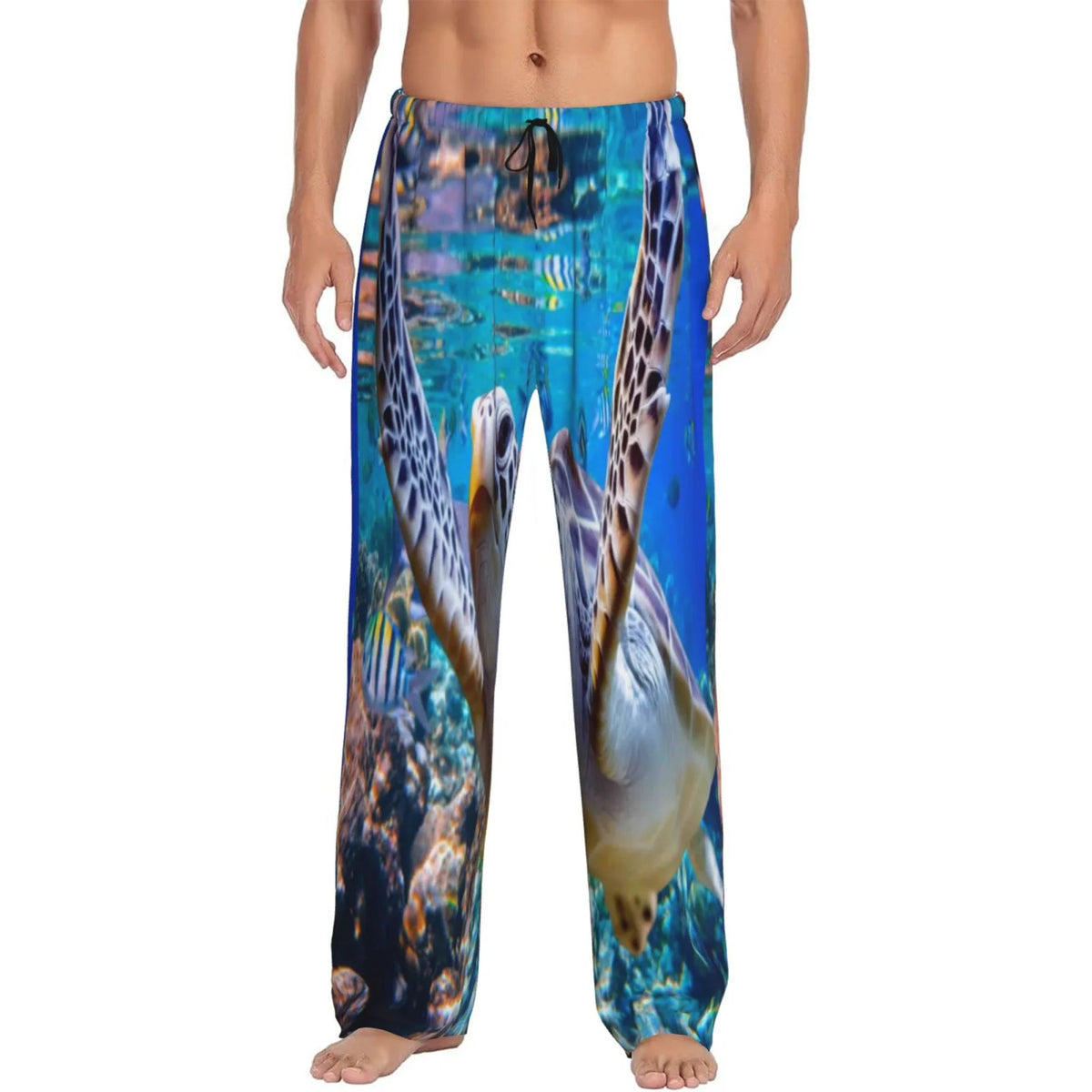Men'S Pajama Pants Drawstring And Pockets J1687