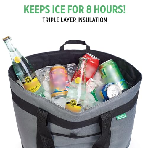 Jumbo Insulated Cooler Bag (Charcoal) with HD Thermal Insulation J737244