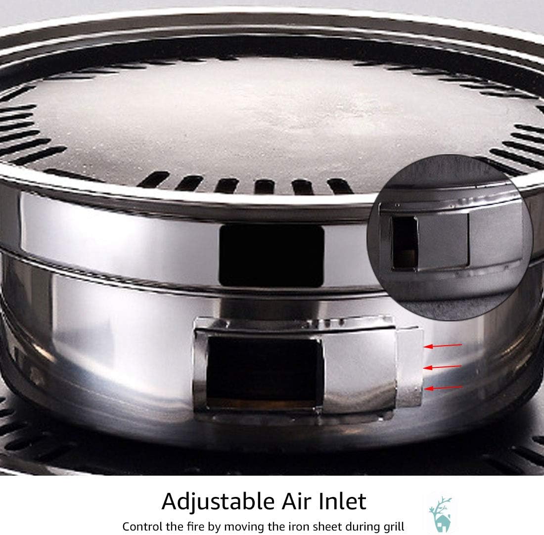 Portable Stainless Steel Charcoal Grill E515