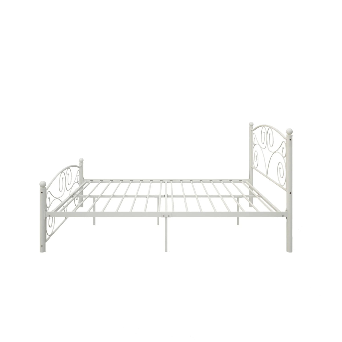 Queen Size Metal Bed Frame with Headboard and Footboard E65207