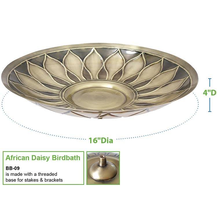 Brass Birdbath with Stake X508451