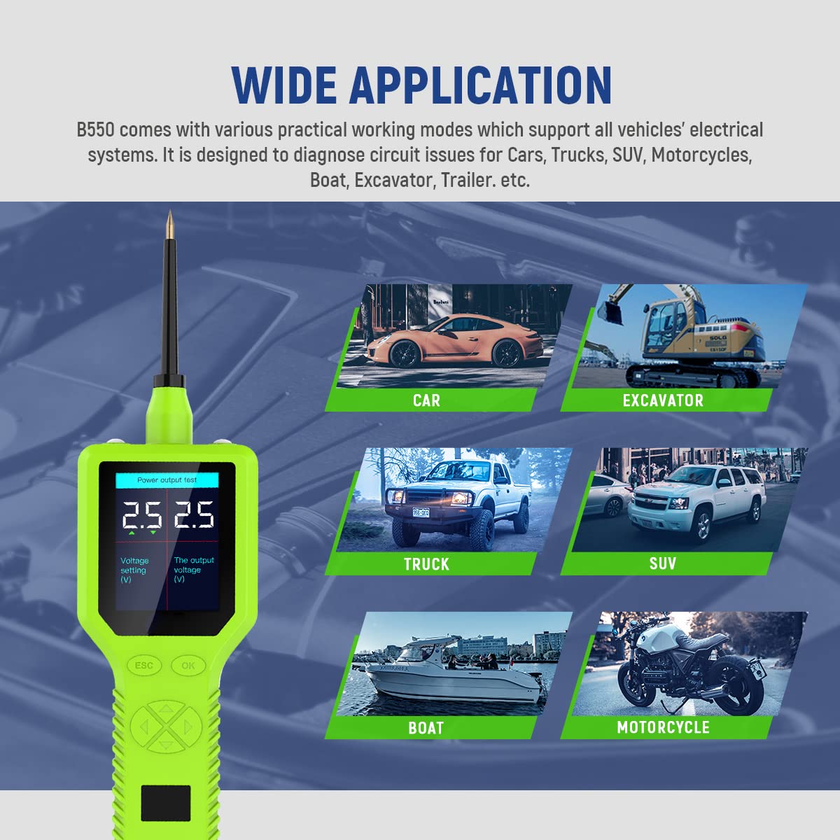 9-30v Automotive Circuit Tester 12v 24v Power Probe Test Tool H643767