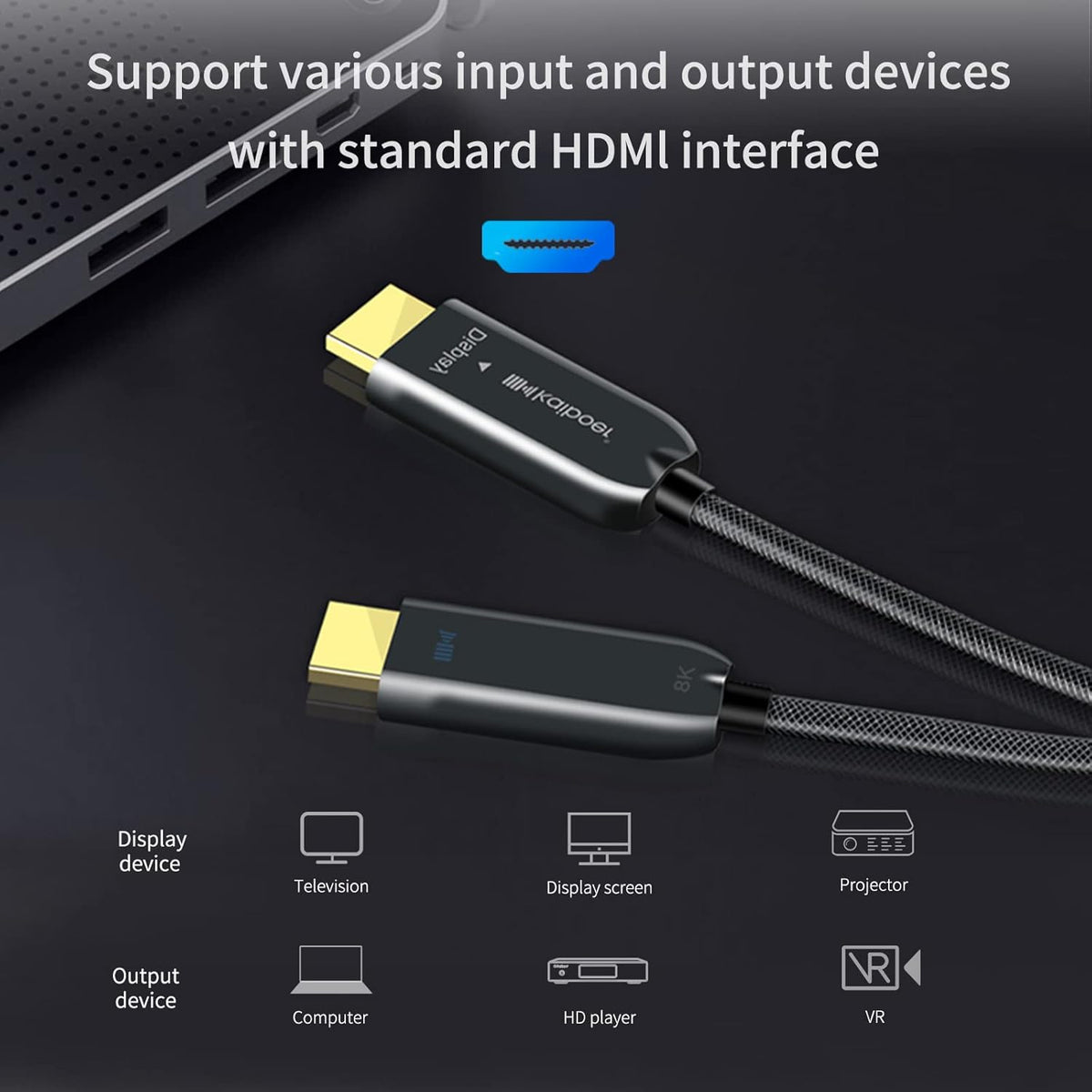 Fiber Optic HDMI Cable 49 Feet 8K 48Gbps M29542