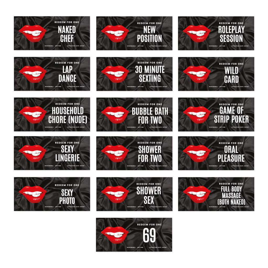 16 Pk Funny Love Coupons for Couple T770