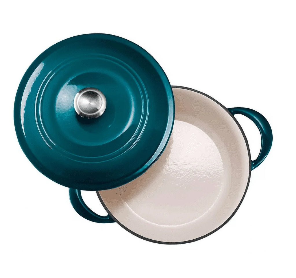 Enameled Cast Iron 7-Quart Covered Round Dutch Oven Y98768