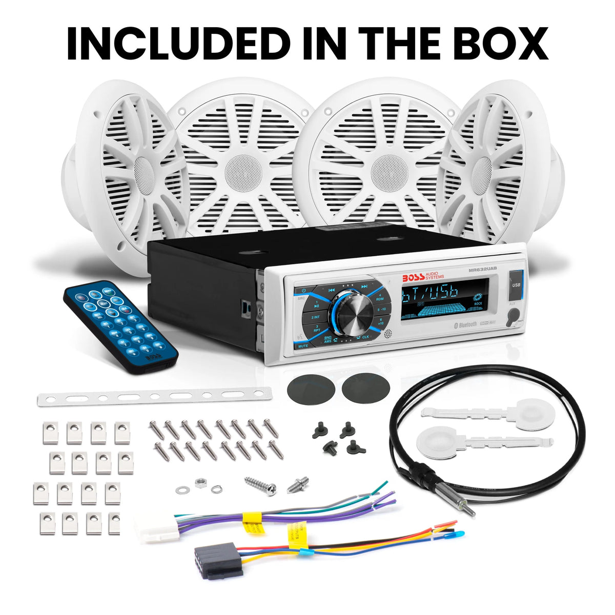 6.5 Inch Marine Speakers and AM/FM Receiver T9155