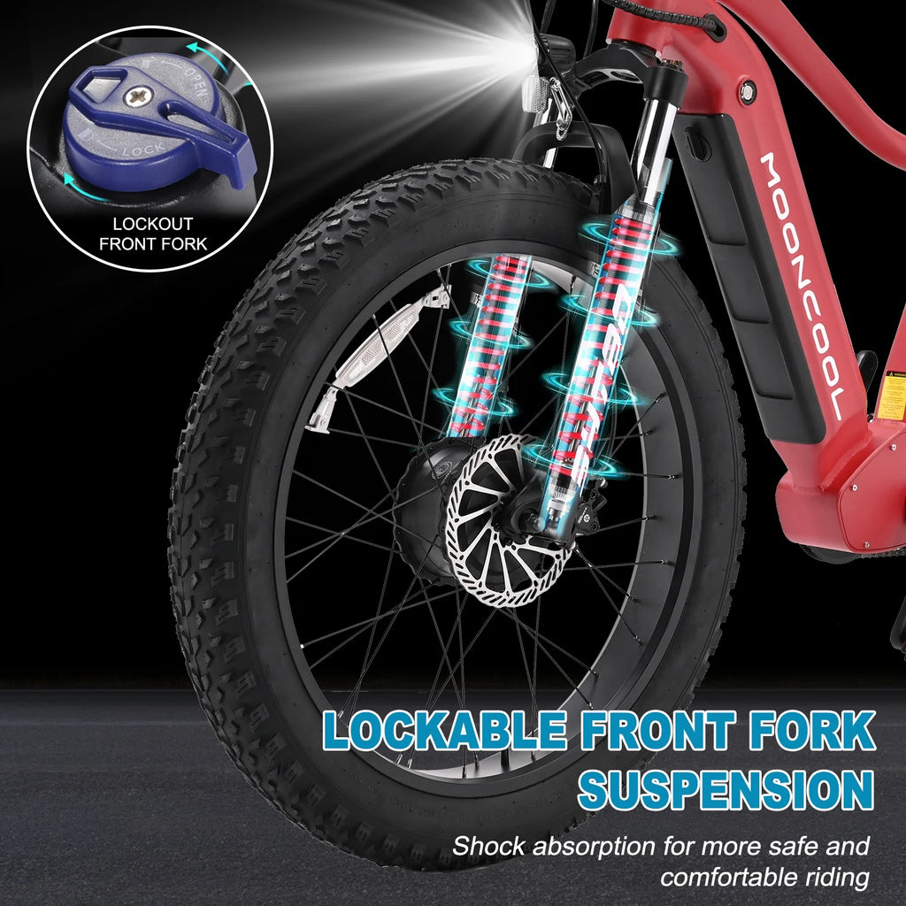 48V 1000W Dual Motors 26 x 4 Fat Tire 7-Speed Electric Mountain Bike N62533