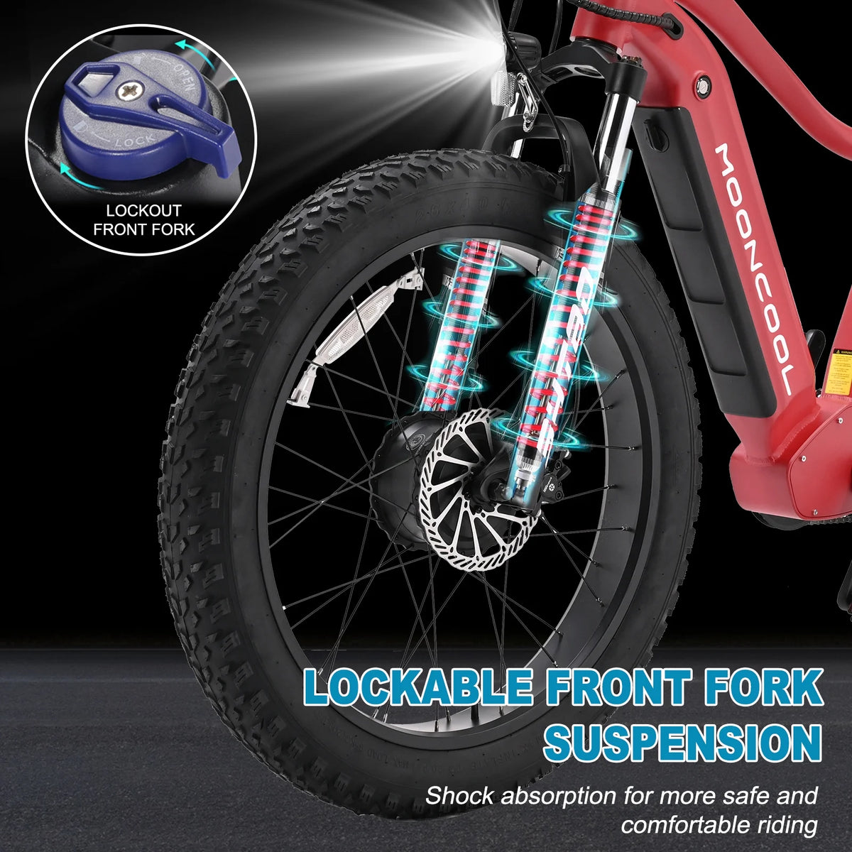 48V 1000W Dual Motors 26 x 4 Fat Tire 7-Speed Electric Mountain Bike N62533