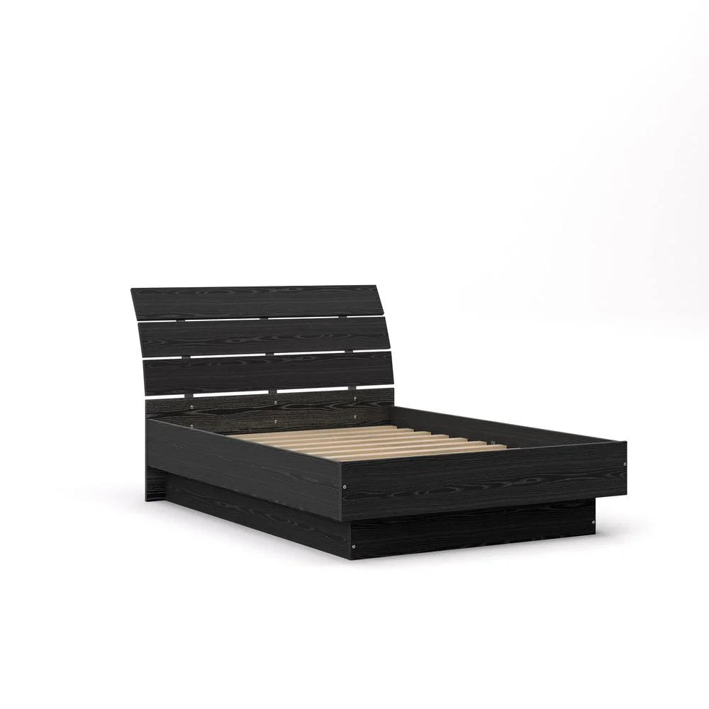 Black Woodgrain Full Bed with Slats G347803