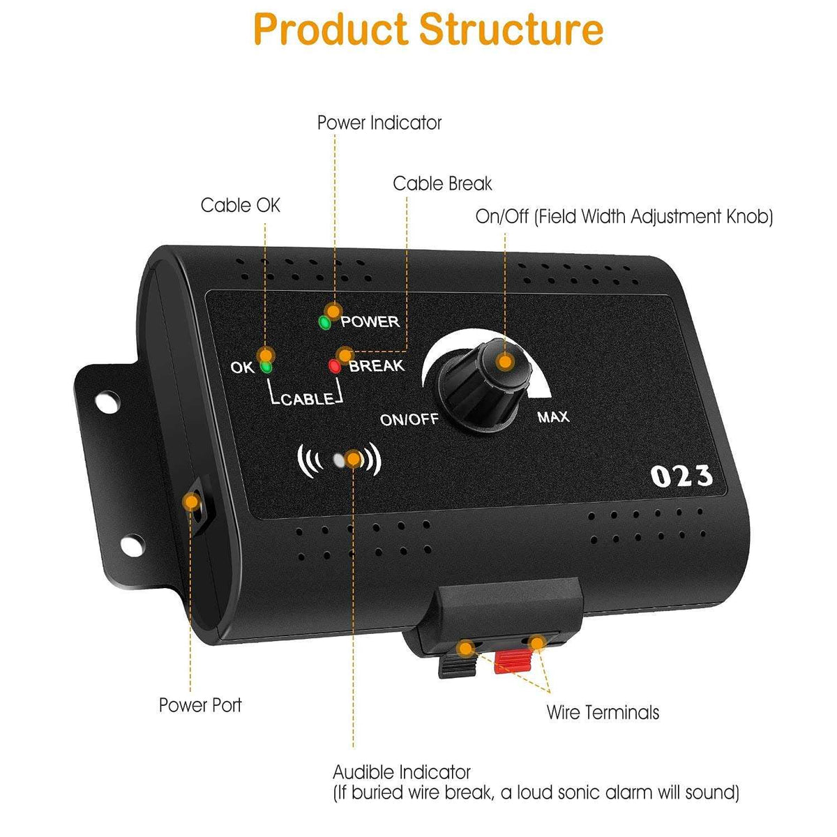 Electric Dog Fence System Water Resistant Collar Receiver U789