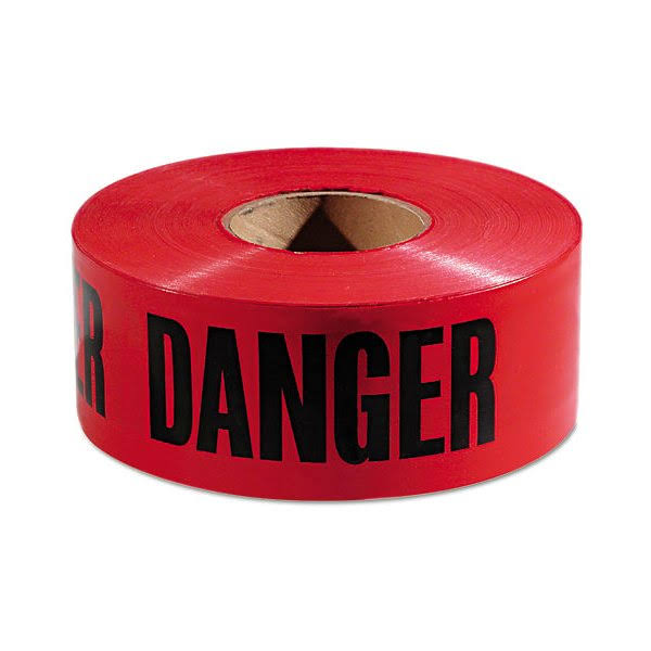 Red/Black Barricade Tape, 3x22 x 1000 ft H2197