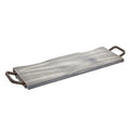 Grey Wash Wood & Metal Tray O213458