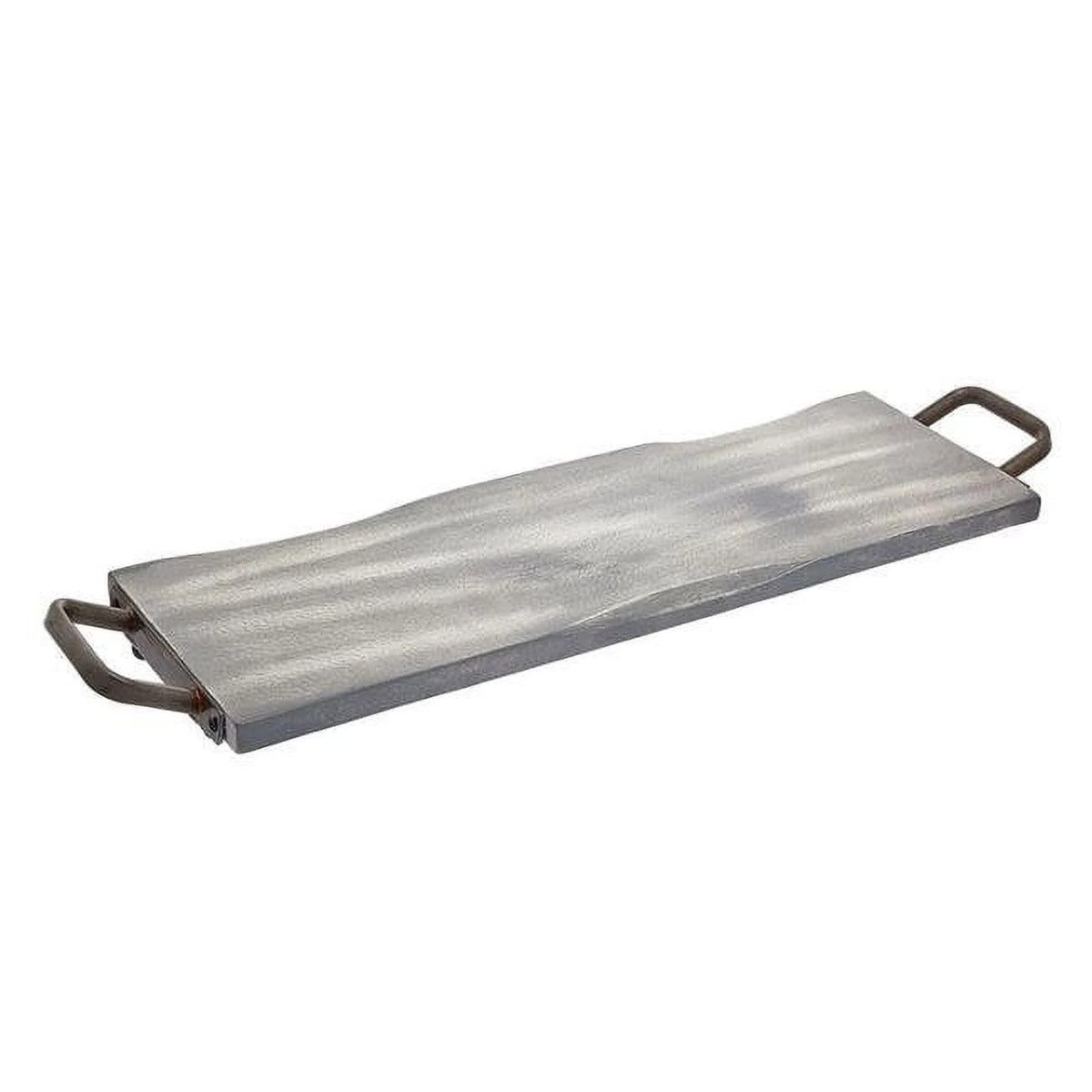 Grey Wash Wood & Metal Tray O213458