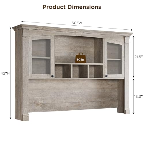 60" White Wood Executive Desk with Drawers G76069