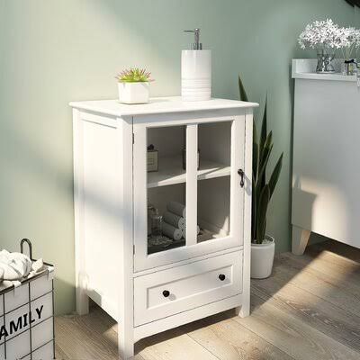 Buffet Storage Cabinet with Single Glass Doors E5229