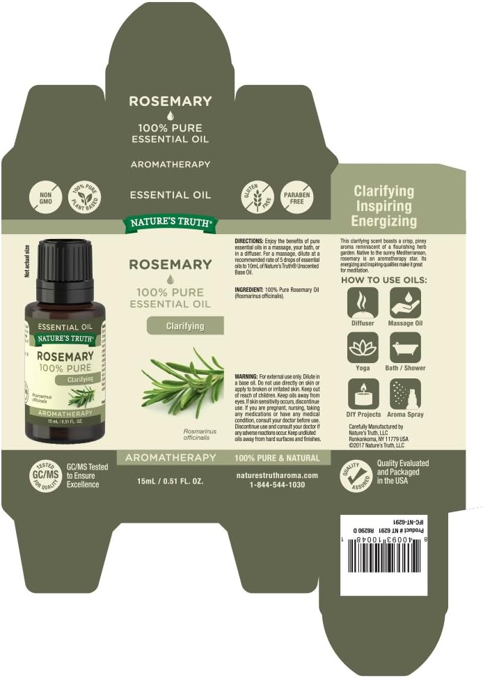 Rosemary Essential Oil, 0.51 Fluid Ounce T14951