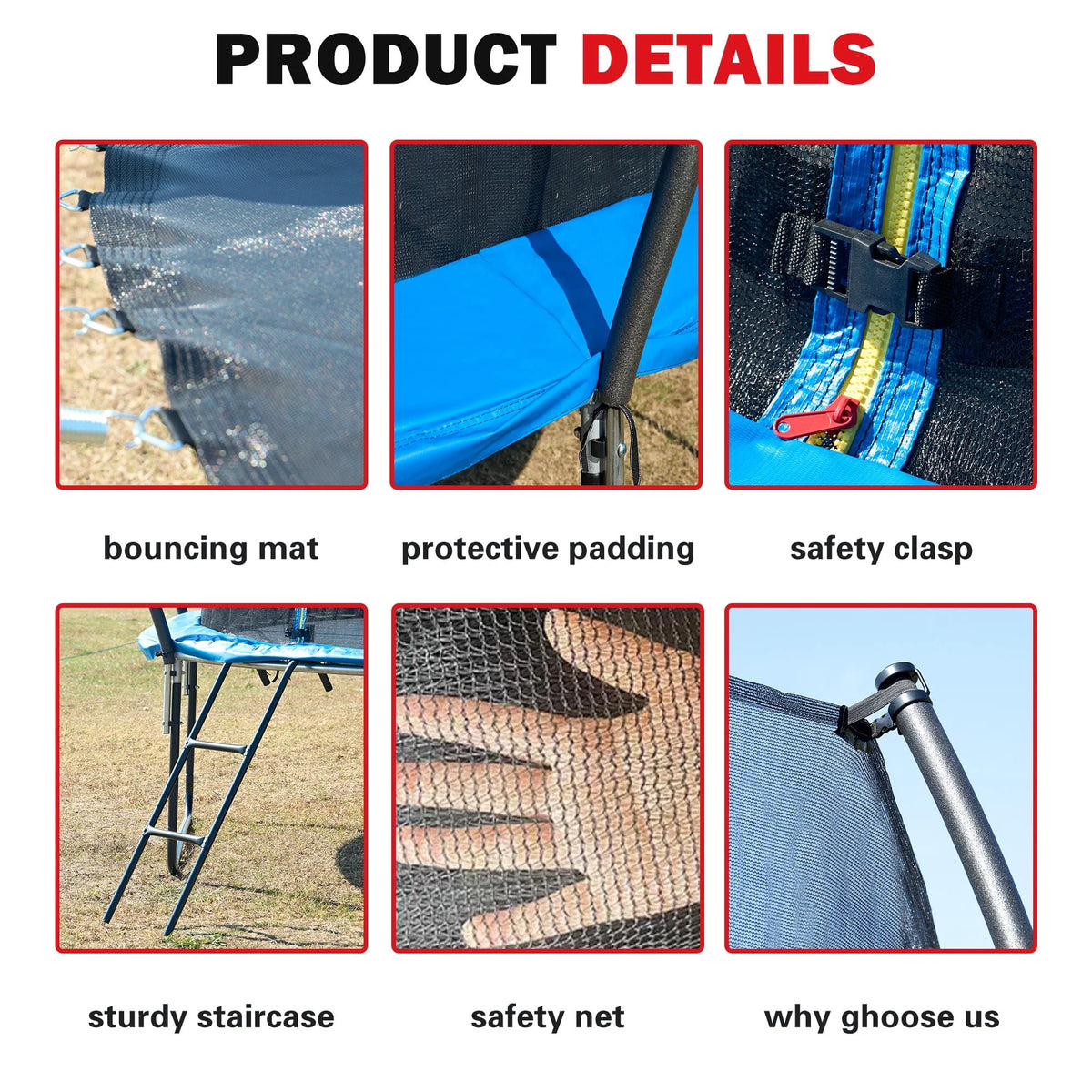 14FT Trampoline with Enclosure and Ladder T20145