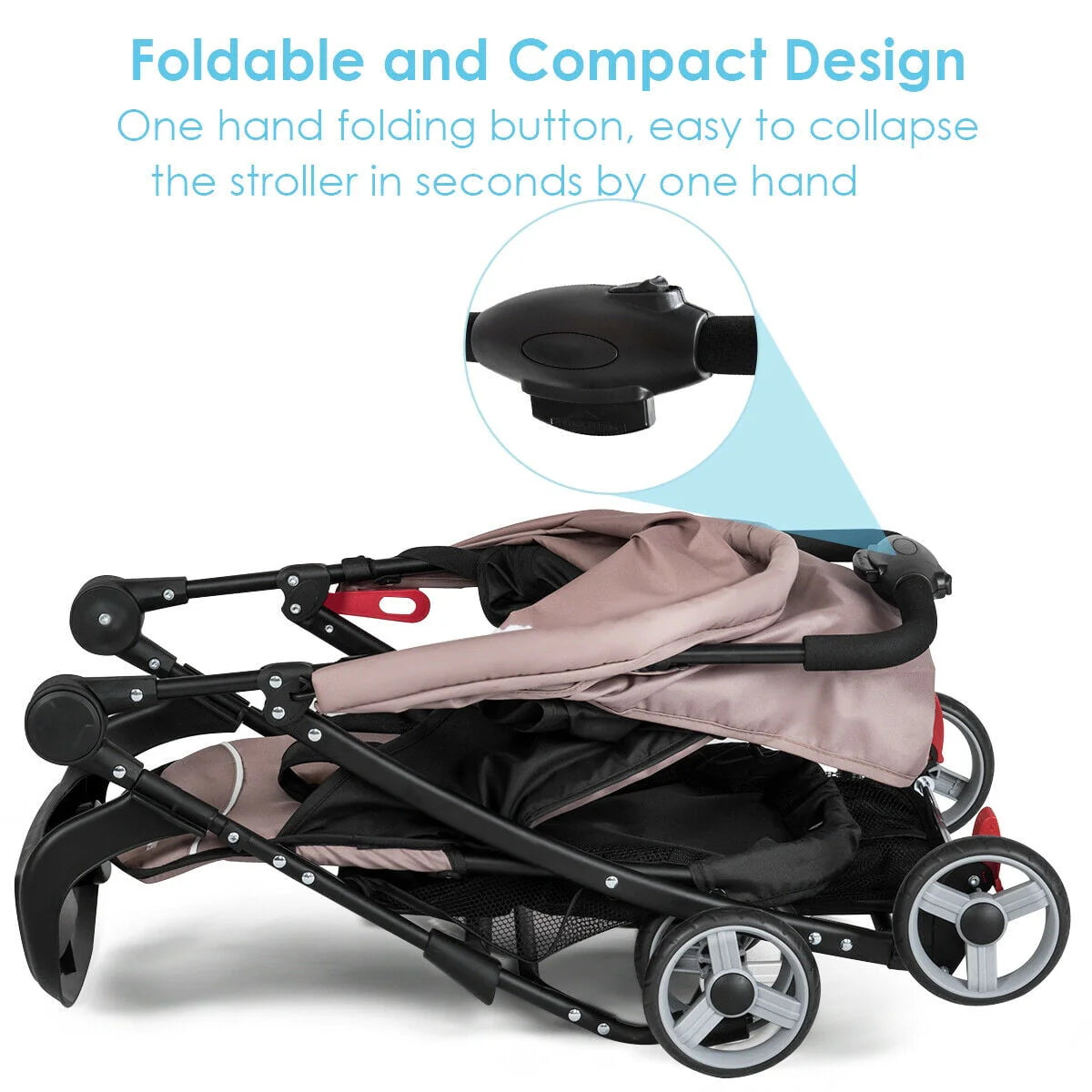 Foldable Lightweight Baby Stroller Pushchair S58379