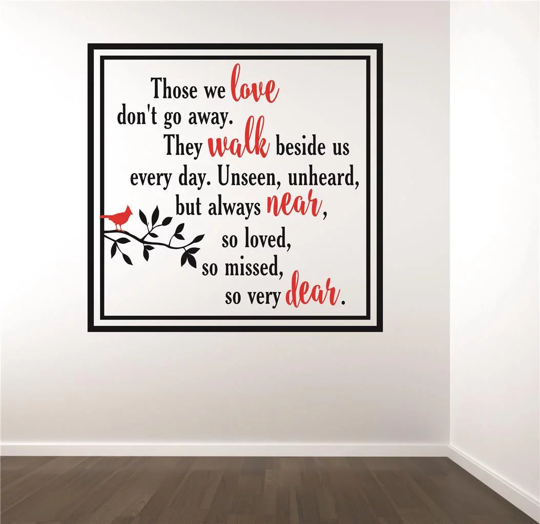 Memorial Quote Decal 16x16 Inches U607