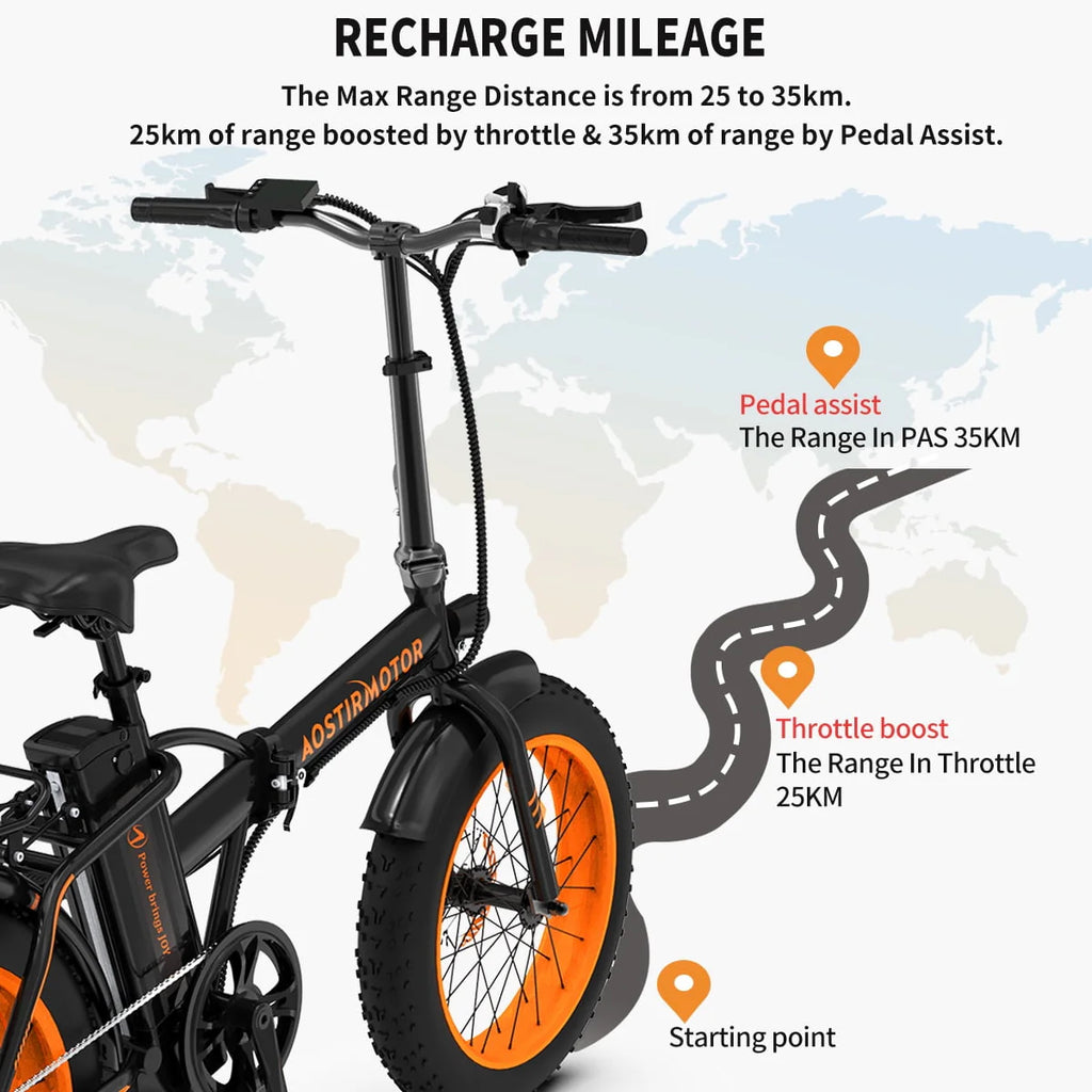 Folding Electric Bike 20 inch Fat Tire 500W 36V 13AH C173